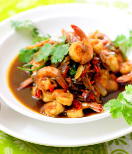 Prawns Chilly in Oyster Sauce