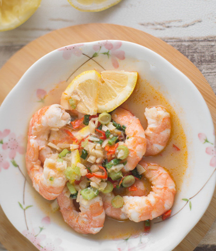 Prawns in Lemon Sauce