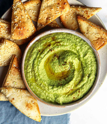 Pesto Hummus with Pitta