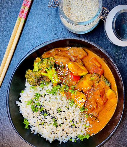 Chicken Red Thai Curry Rice