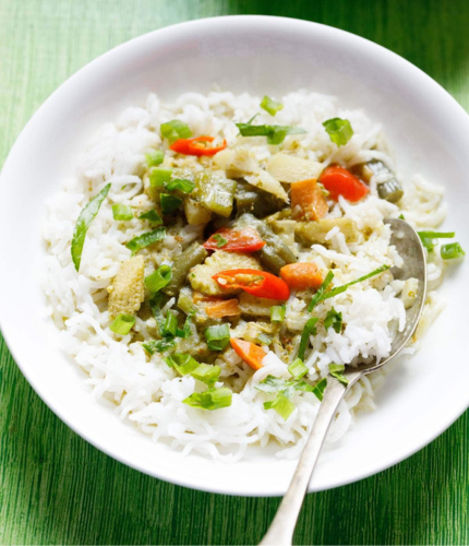 Veg Green Thai Curry Rice