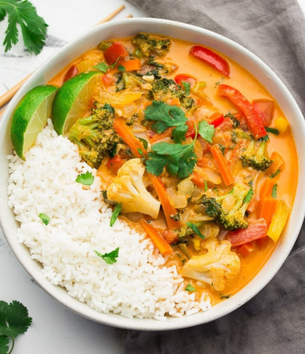 Veg Red Thai Curry Rice